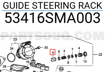 Honda 53416SMA003 GUIDE STEERING RACK