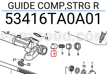 Honda 53416TA0A01 GUIDE COMP,STRG R