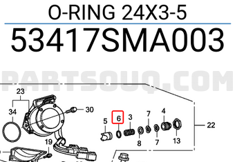 Honda 53417SMA003 O-RING 24X3-5