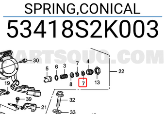 Honda 53418S2K003 SPRING,CONICAL