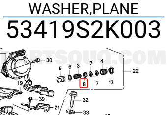 Honda 53419S2K003 WASHER,PLANE