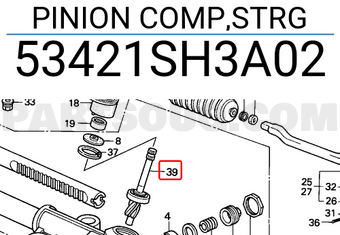 Honda 53421SH3A02 PINION COMP,STRG