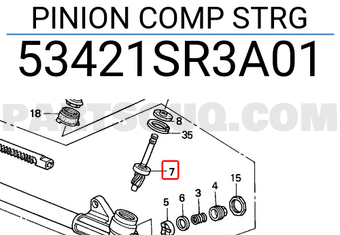 Honda 53421SR3A01 PINION COMP STRG