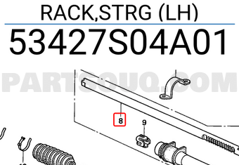 Honda 53427S04A01 RACK,STRG (LH)