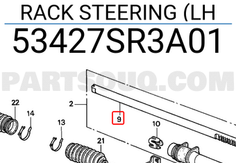 Honda 53427SR3A01 RACK STEERING (LH
