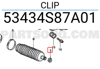 Honda 53434S87A01 CLIP