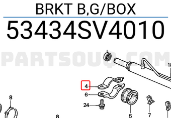 Honda 53434SV4010 BRKT B,G/BOX
