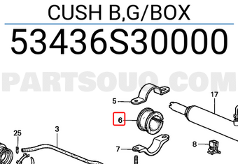 Honda 53436S30000 CUSH B,G/BOX