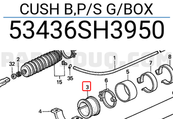 Honda 53436SH3950 CUSH B,P/S G/BOX