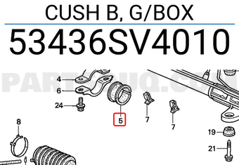 Honda 53436SV4010 CUSH B, G/BOX