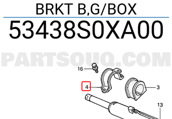 Honda 53438S0XA00 BRKT B,G/BOX