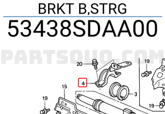Honda 53438SDAA00 BRKT B,STRG