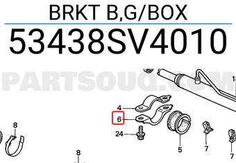 Honda 53438SV4010 BRKT B,G/BOX
