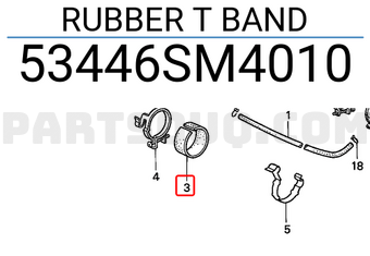 Honda 53446SM4010 RUBBER T BAND