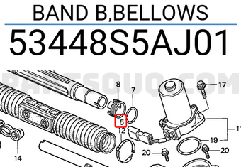 Honda 53448S5AJ01 BAND B,BELLOWS