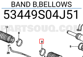 Honda 53449S04J51 BAND B,BELLOWS