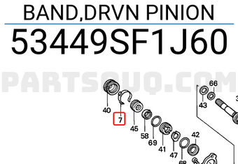 Honda 53449SF1J60 BAND,DRVN PINION