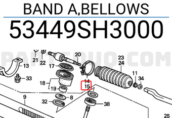 Honda 53449SH3000 BAND A,BELLOWS