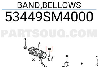 Honda 53449SM4000 BAND,BELLOWS
