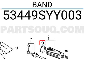 Honda 53449SYY003 BAND