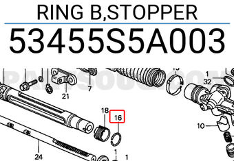 Honda 53455S5A003 RING B,STOPPER
