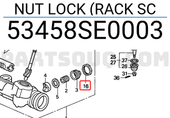 Honda 53458SE0003 NUT LOCK (RACK SC