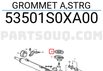 Honda 53501S0XA00 GROMMET A,STRG