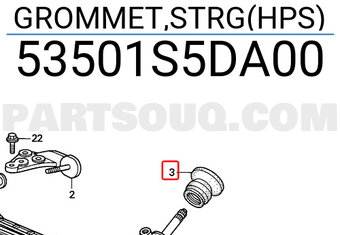 Honda 53501S5DA00 GROMMET,STRG(HPS)