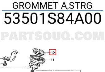Honda 53501S84A00 GROMMET A,STRG