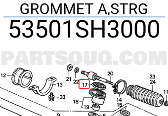 Honda 53501SH3000 GROMMET A,STRG