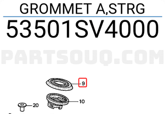 Honda 53501SV4000 GROMMET A,STRG