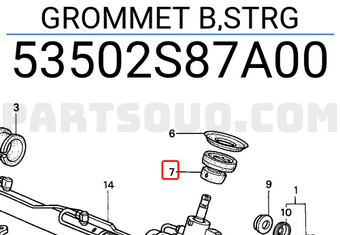 Honda 53502S87A00 GROMMET B,STRG