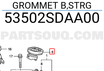 Honda 53502SDAA00 GROMMET B,STRG
