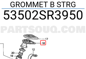 Honda 53502SR3950 GROMMET B STRG
