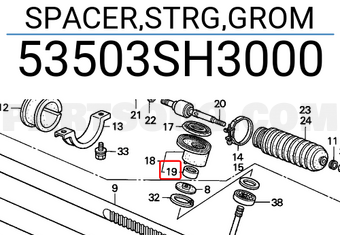 Honda 53503SH3000 SPACER,STRG,GROM