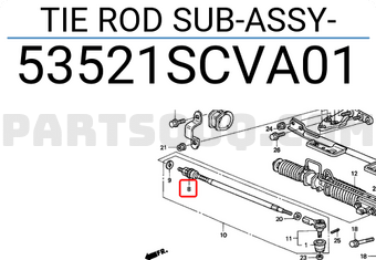 Honda 53521SCVA01 TIE ROD SUB-ASSY