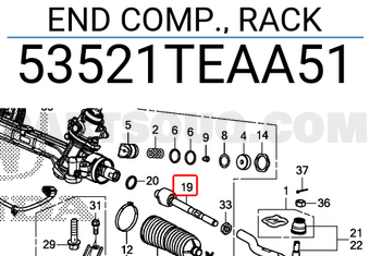 53521TEAA51 Honda END COMP., RACK