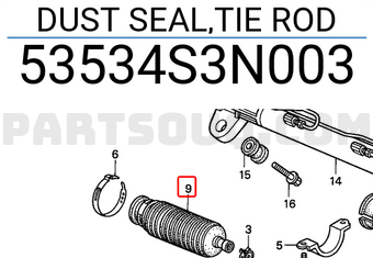 Honda 53534S3N003 DUST SEAL,TIE ROD