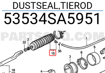 Honda 53534SA5951 DUSTSEAL,TIEROD