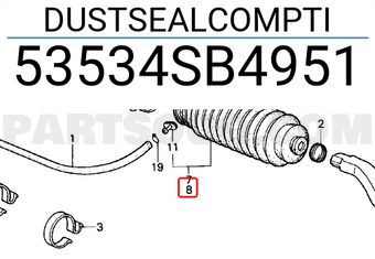 Honda 53534SB4951 DUSTSEALCOMPTI