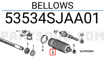 Honda 53534SJAA01 BELLOWS