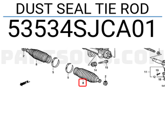 Honda 53534SJCA01 DUST SEAL TIE ROD