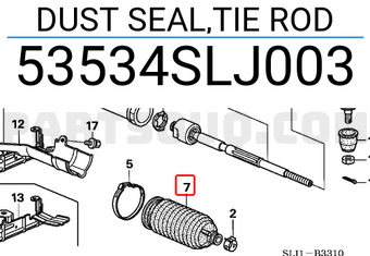 Honda 53534SLJ003 DUST SEAL,TIE ROD