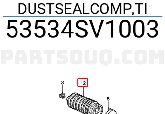 Honda 53534SV1003 DUSTSEALCOMP,TI