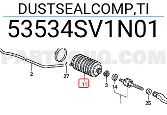 Honda 53534SV1N01 DUSTSEALCOMP,TI