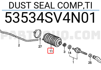Honda 53534SV4N01 DUST SEAL COMP,TI