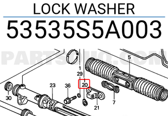 Honda 53535S5A003 LOCK WASHER
