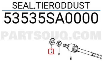 Honda 53535SA0000 SEAL,TIERODDUST