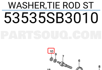 Honda 53535SB3010 WASHER,TIE ROD ST