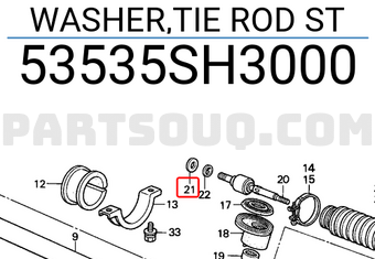 Honda 53535SH3000 WASHER,TIE ROD ST